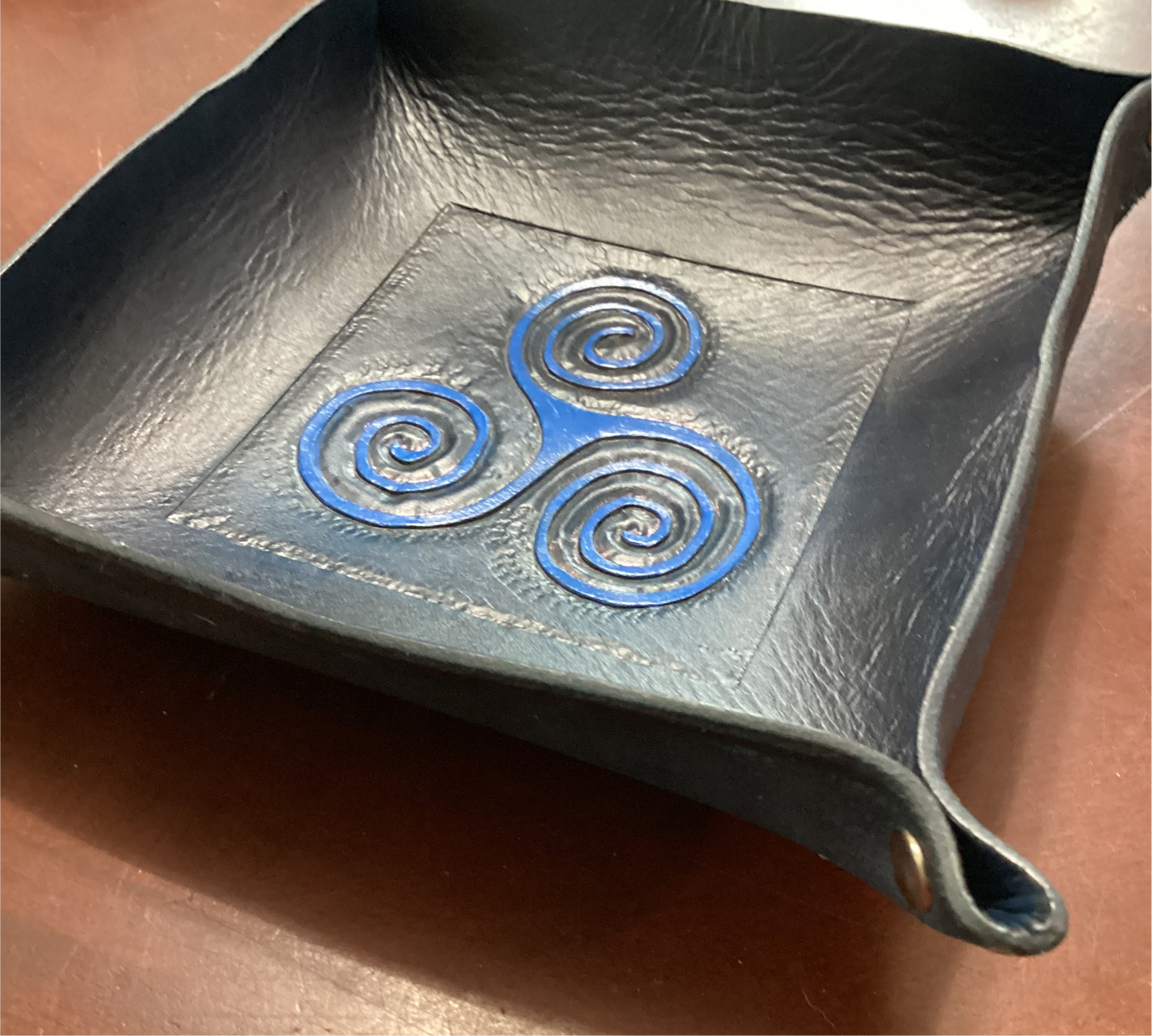Leather Tray Triskelion