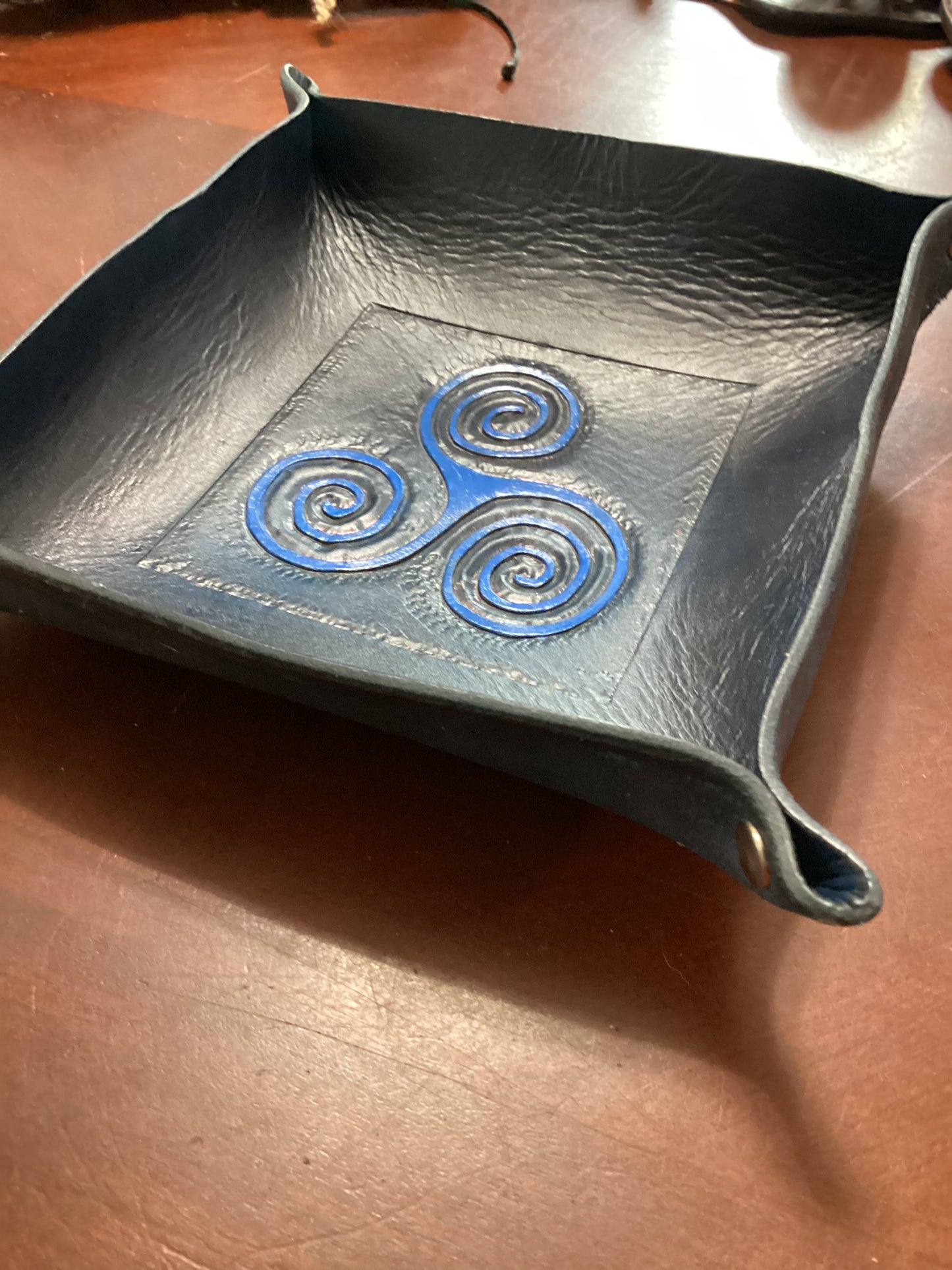 Leather Tray Triskelion