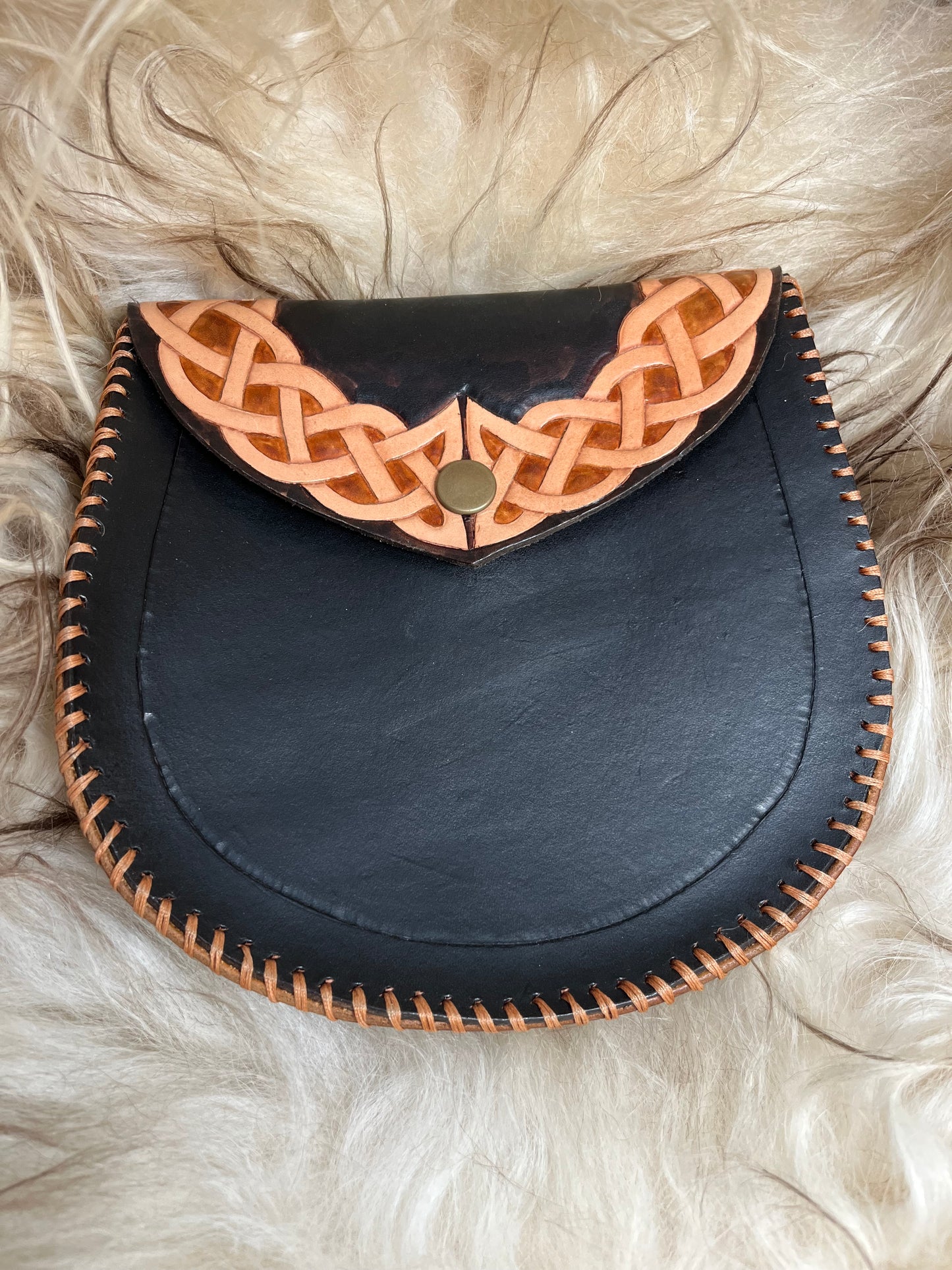 Hand Carved Knotwork Sporran