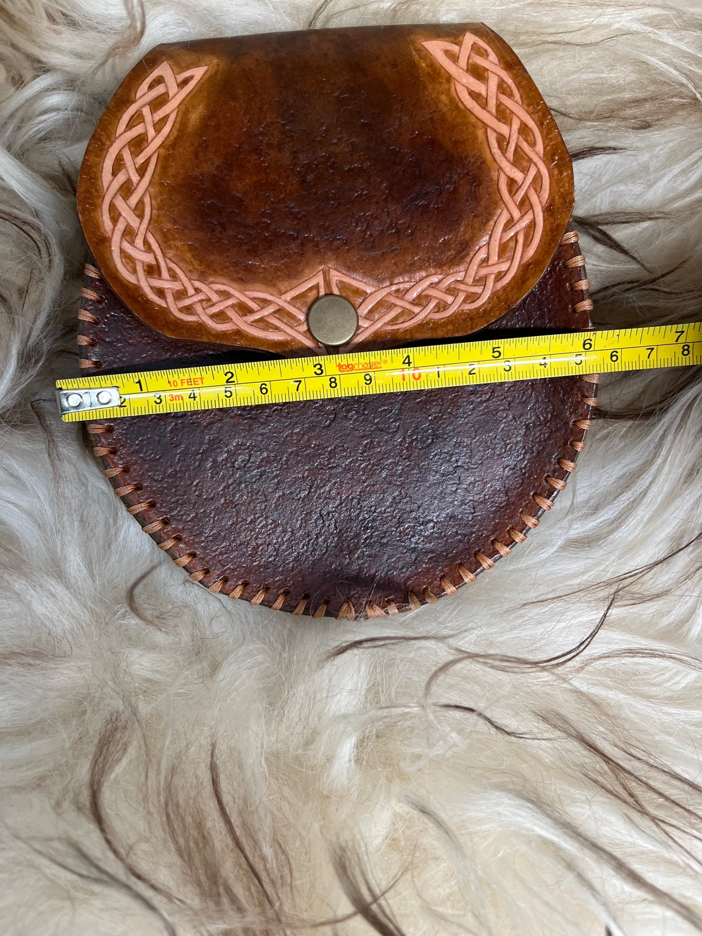 Small Handcarved Belt Pouch