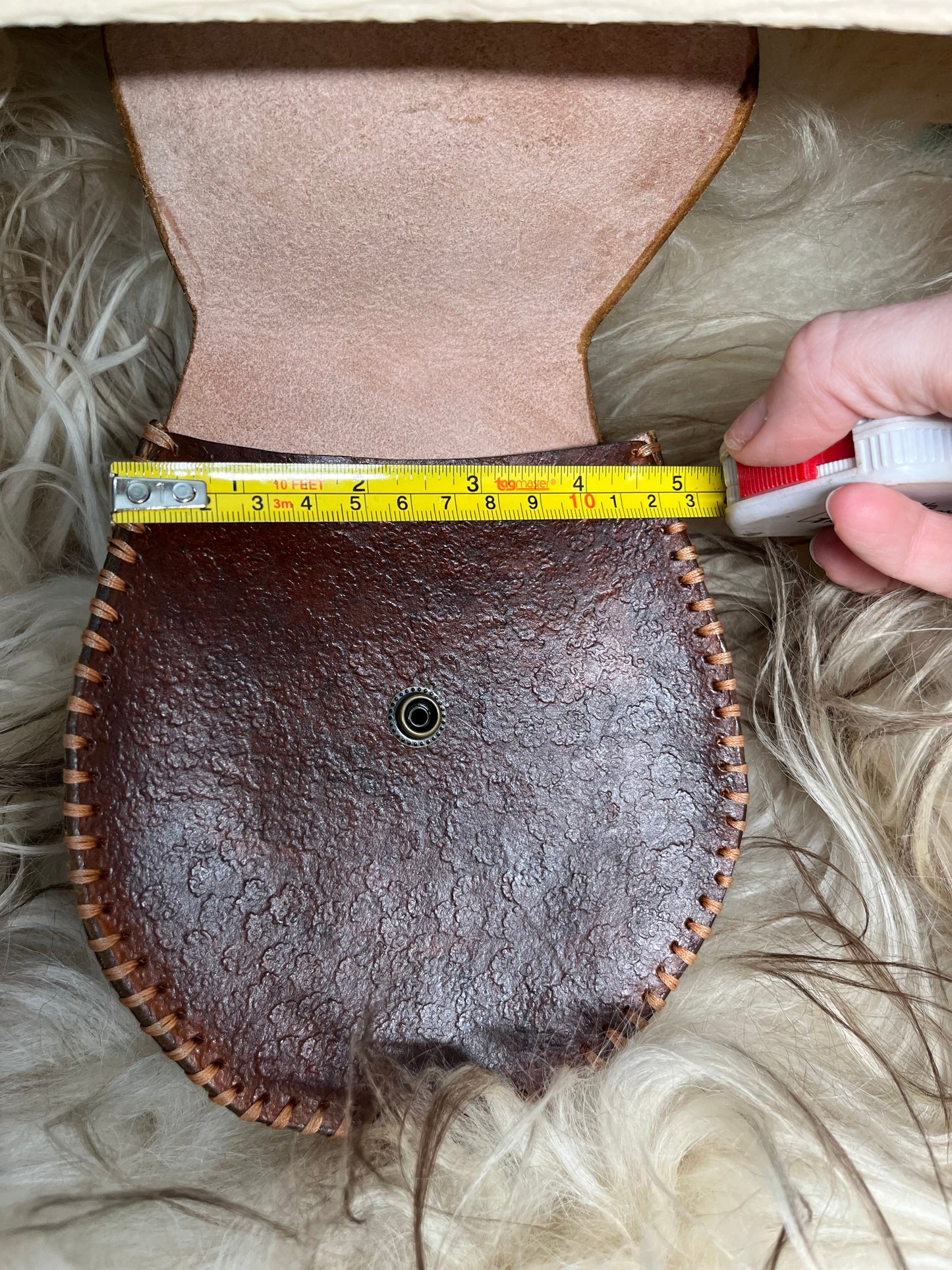 Small Handcarved Belt Pouch