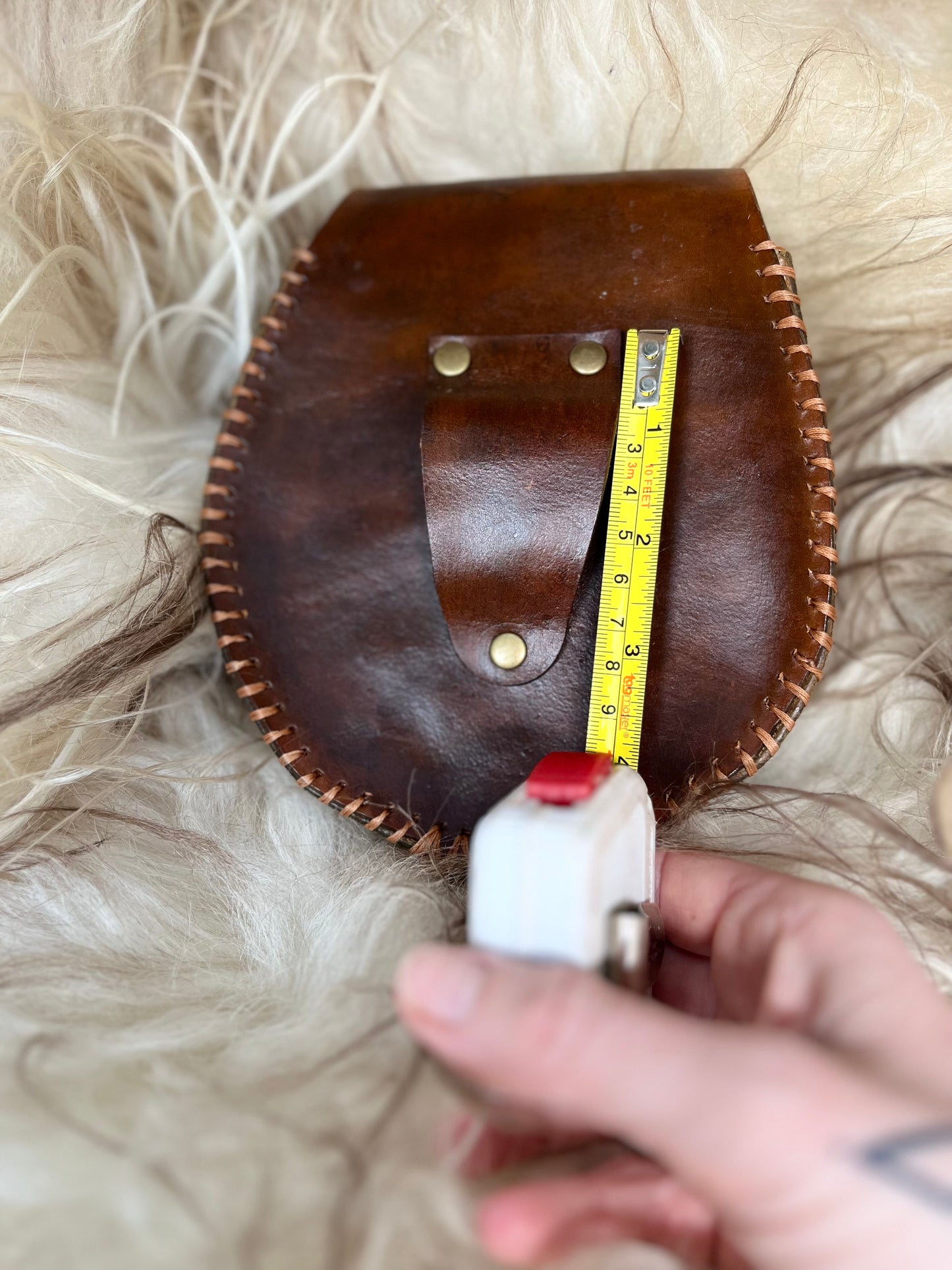 Small Handcarved Belt Pouch