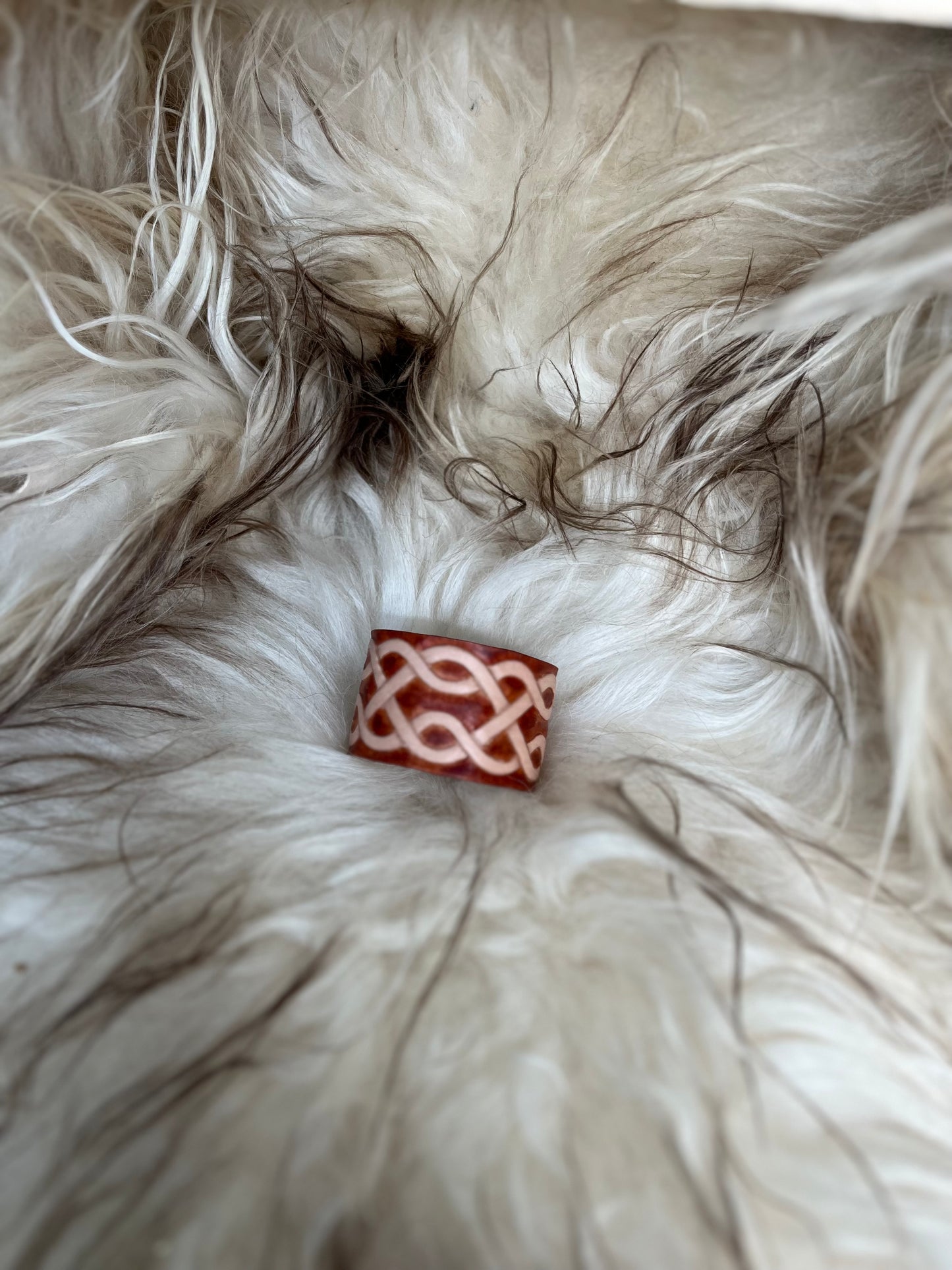 Handcarved Leather Knotwork Bracelet *Intertwined*